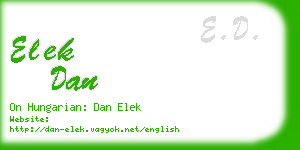 elek dan business card